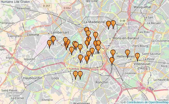 plan Humains Lille Associations Humains Lille : 76 associations