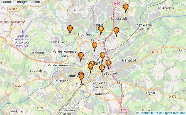 plan Humains Limoges Associations Humains Limoges : 18 associations