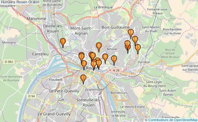 plan Humains Rouen Associations Humains Rouen : 20 associations