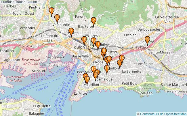 plan Humains Toulon Associations Humains Toulon : 20 associations