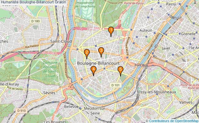 plan Humaniste Boulogne-Billancourt Associations Humaniste Boulogne-Billancourt : 3 associations