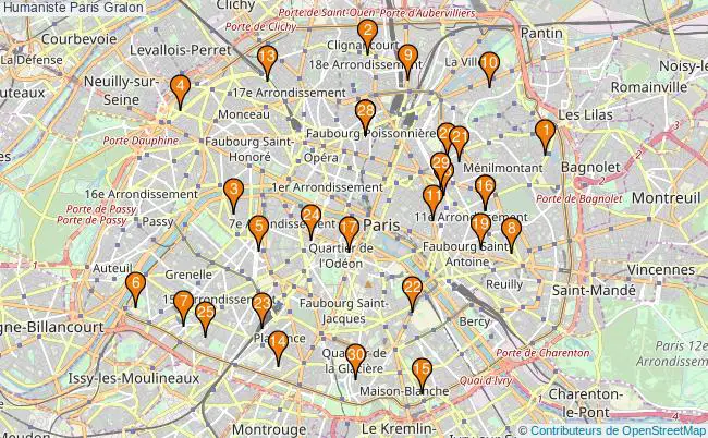 plan Humaniste Paris Associations Humaniste Paris : 154 associations