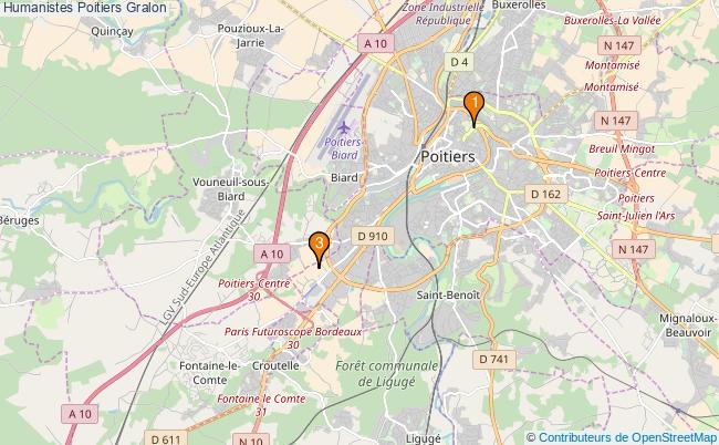 plan Humanistes Poitiers Associations humanistes Poitiers : 3 associations