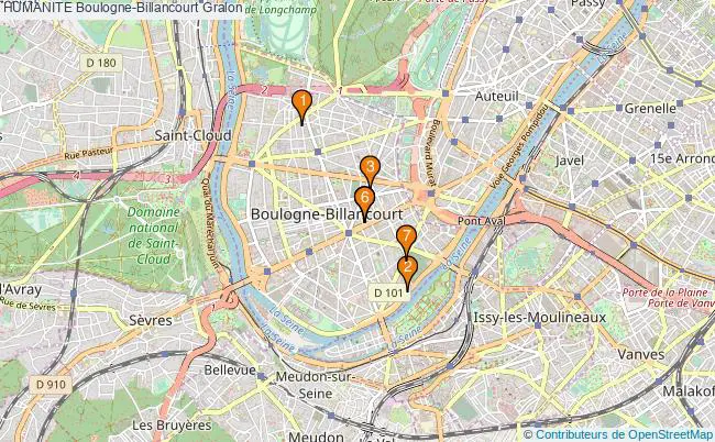 plan HUMANITE Boulogne-Billancourt Associations HUMANITE Boulogne-Billancourt : 7 associations