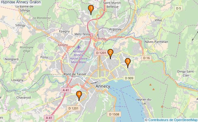 plan Hypnose Annecy Associations Hypnose Annecy : 4 associations