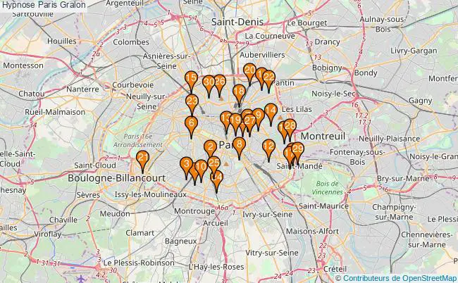 plan Hypnose Paris Associations Hypnose Paris : 35 associations