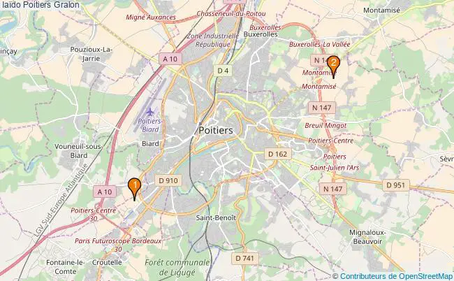 plan Iaïdo Poitiers Associations iaïdo Poitiers : 1 associations