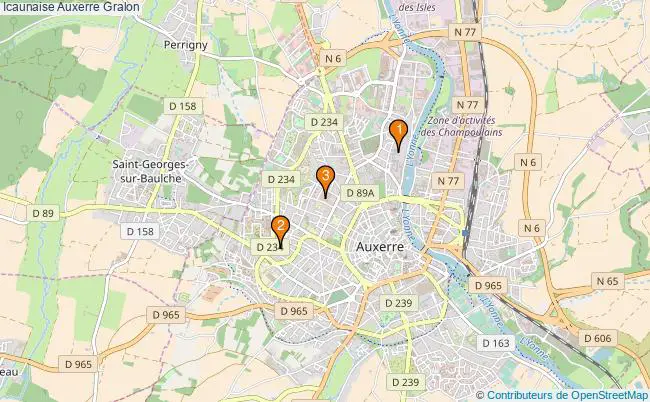 plan Icaunaise Auxerre Associations icaunaise Auxerre : 3 associations