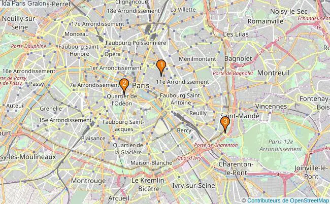 plan Ida Paris Associations Ida Paris : 3 associations