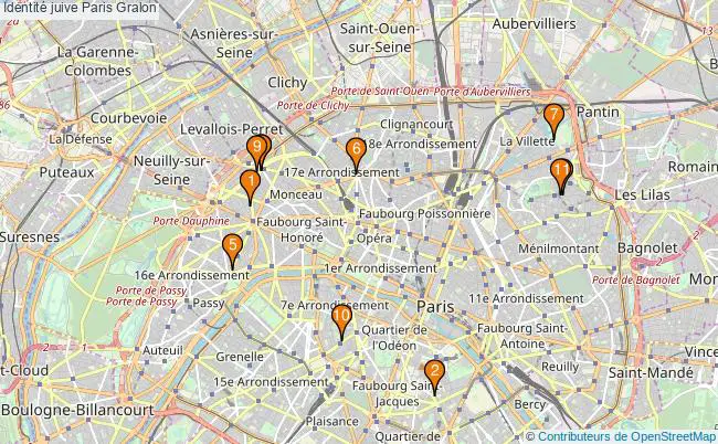 plan Identité juive Paris Associations identité juive Paris : 12 associations