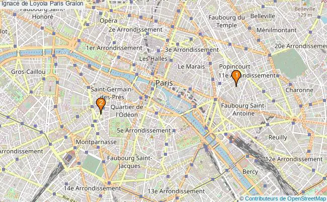 plan Ignace de Loyola Paris Associations Ignace de Loyola Paris : 3 associations