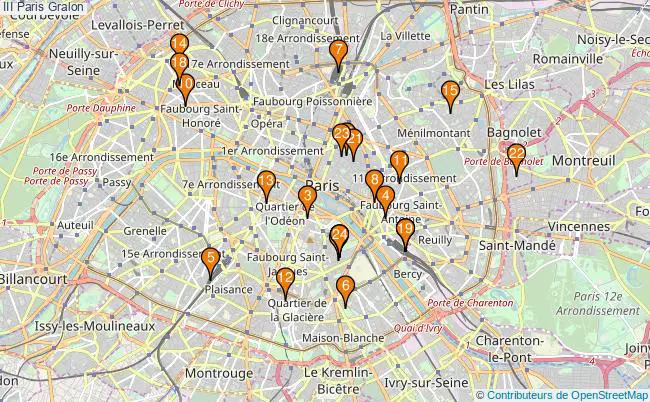 plan III Paris Associations III Paris : 26 associations