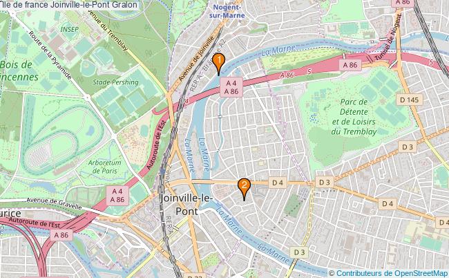 plan Ile de france Joinville-le-Pont Associations Ile de france Joinville-le-Pont : 3 associations