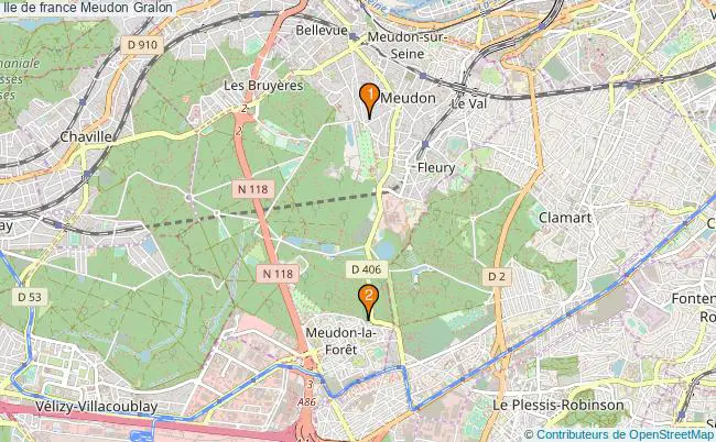 plan Ile de france Meudon Associations Ile de france Meudon : 3 associations