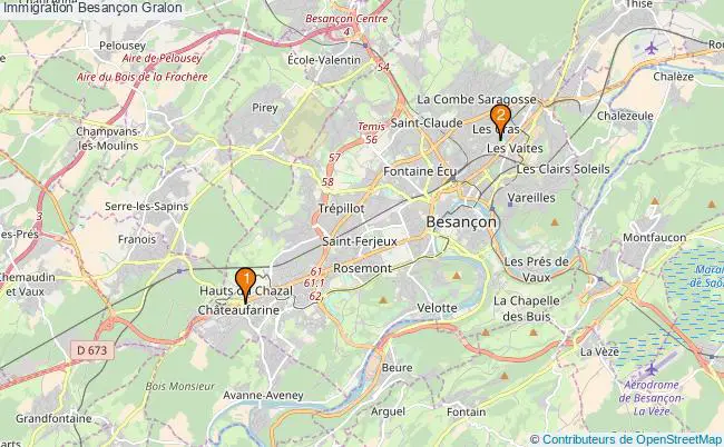 plan Immigration Besançon Associations immigration Besançon : 2 associations