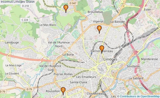 plan Inconnus Limoges Associations Inconnus Limoges : 4 associations