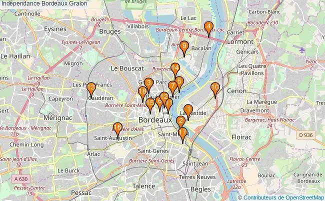 plan Indépendance Bordeaux Associations indépendance Bordeaux : 22 associations