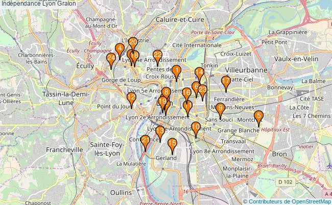 plan Indépendance Lyon Associations indépendance Lyon : 30 associations