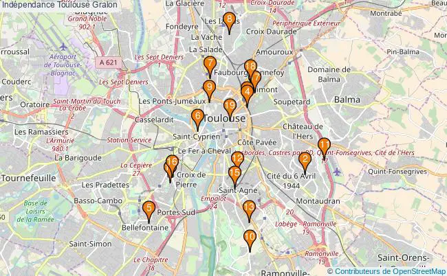 plan Indépendance Toulouse Associations indépendance Toulouse : 22 associations