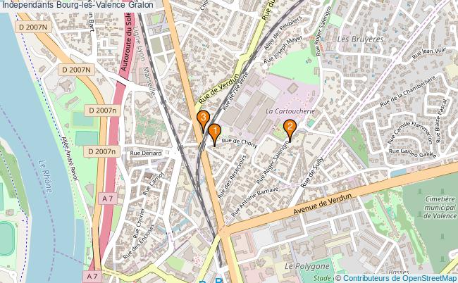 plan Independants Bourg-les-Valence Associations independants Bourg-les-Valence : 3 associations