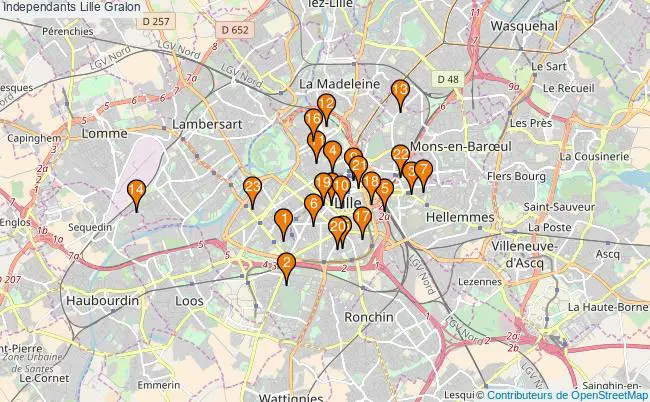 plan Independants Lille Associations independants Lille : 30 associations