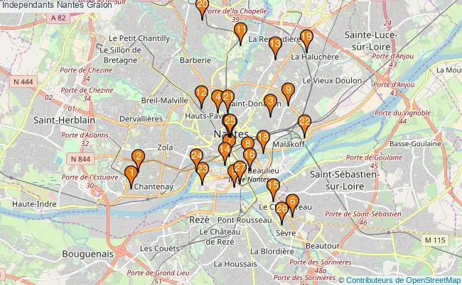 plan Independants Nantes Associations independants Nantes : 38 associations