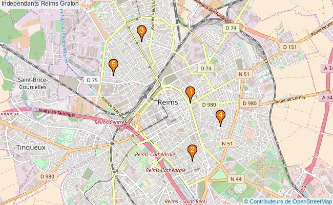 plan Independants Reims Associations independants Reims : 5 associations