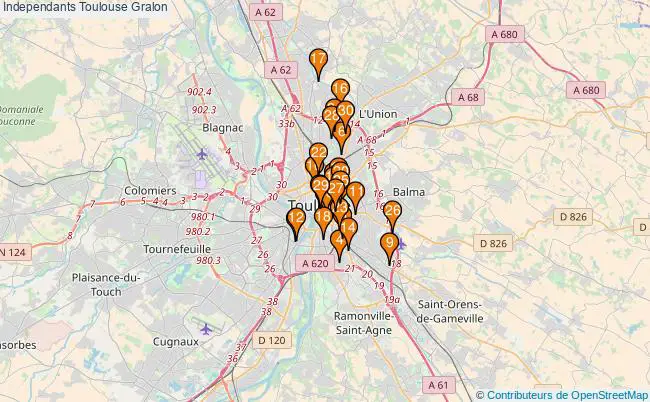 plan Independants Toulouse Associations independants Toulouse : 51 associations