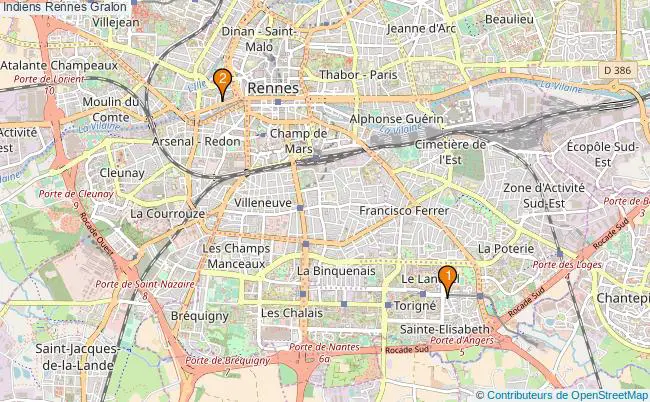 plan Indiens Rennes Associations Indiens Rennes : 3 associations