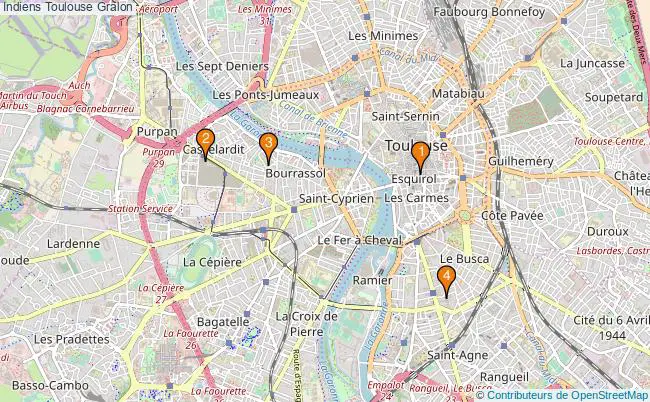 plan Indiens Toulouse Associations Indiens Toulouse : 4 associations