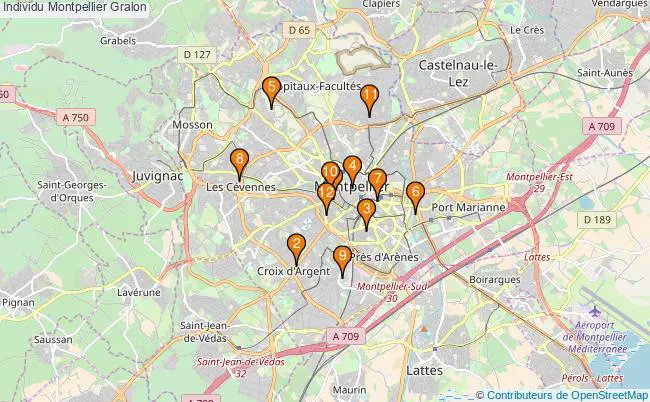 plan Individu Montpellier Associations Individu Montpellier : 15 associations