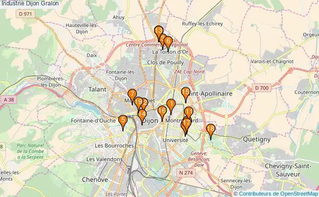 plan Industrie Dijon Associations industrie Dijon : 21 associations