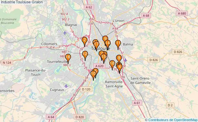 plan Industrie Toulouse Associations industrie Toulouse : 22 associations