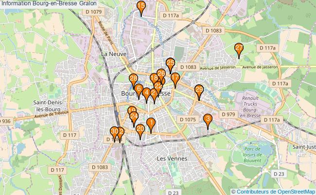 plan Information Bourg-en-Bresse Associations information Bourg-en-Bresse : 85 associations
