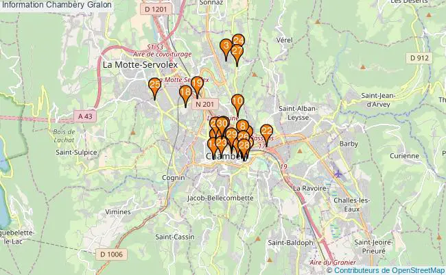 plan Information Chambéry Associations information Chambéry : 64 associations