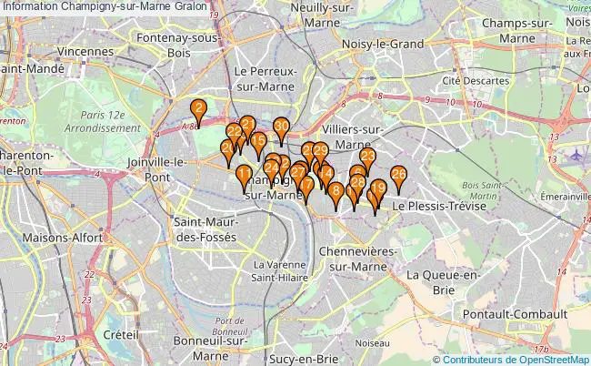 plan Information Champigny-sur-Marne Associations information Champigny-sur-Marne : 36 associations