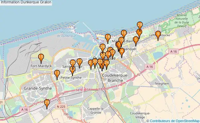 plan Information Dunkerque Associations information Dunkerque : 54 associations