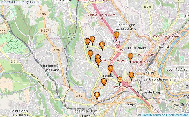 plan Information Ecully Associations information Ecully : 27 associations