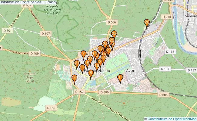 plan Information Fontainebleau Associations information Fontainebleau : 31 associations