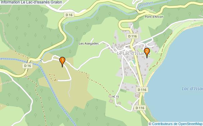 plan Information Le Lac-d'Issarlès Associations information Le Lac-d'Issarlès : 2 associations