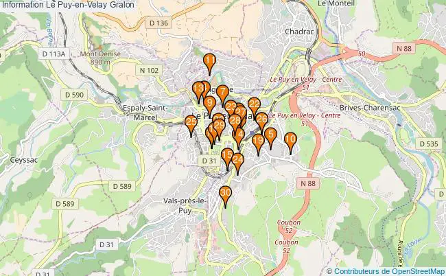 plan Information Le Puy-en-Velay Associations information Le Puy-en-Velay : 47 associations