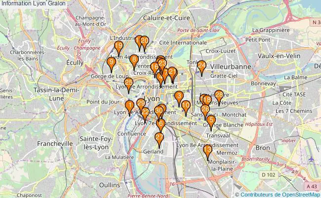 plan Information Lyon Associations information Lyon : 623 associations
