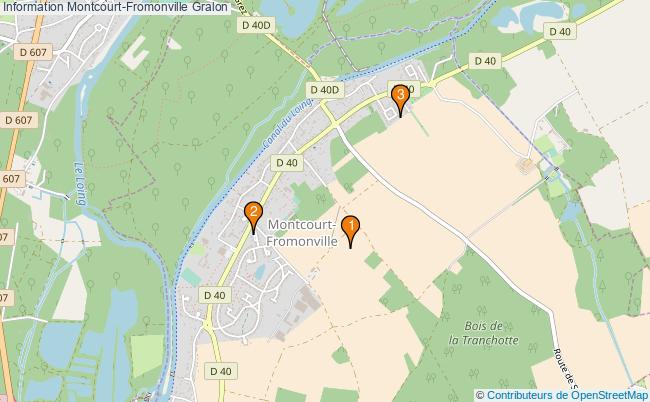 plan Information Montcourt-Fromonville Associations information Montcourt-Fromonville : 3 associations