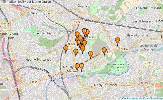plan Information Neuilly-sur-Marne Associations information Neuilly-sur-Marne : 20 associations