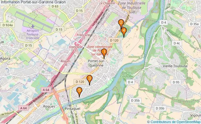 plan Information Portet-sur-Garonne Associations information Portet-sur-Garonne : 7 associations