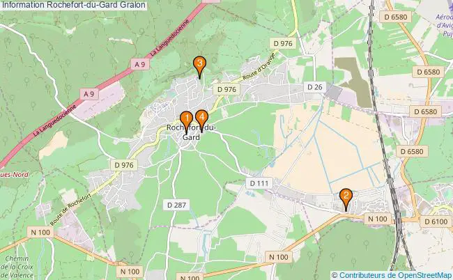 plan Information Rochefort-du-Gard Associations information Rochefort-du-Gard : 3 associations