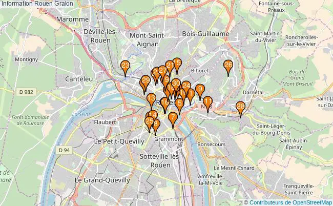 plan Information Rouen Associations information Rouen : 143 associations