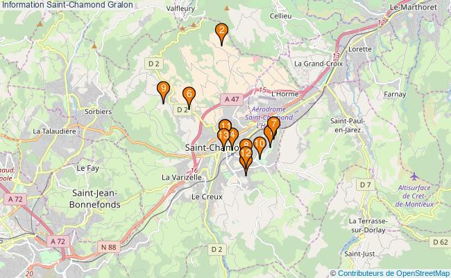 plan Information Saint-Chamond Associations information Saint-Chamond : 15 associations