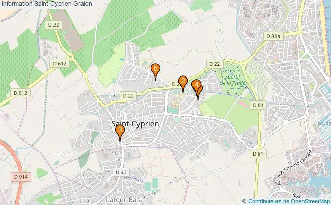 plan Information Saint-Cyprien Associations information Saint-Cyprien : 4 associations