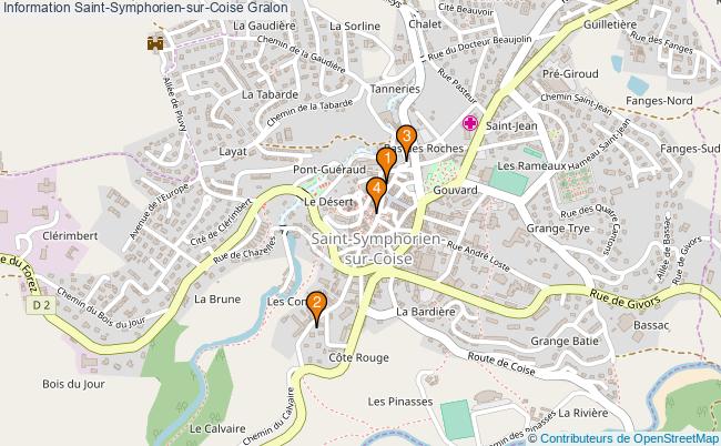 plan Information Saint-Symphorien-sur-Coise Associations information Saint-Symphorien-sur-Coise : 5 associations